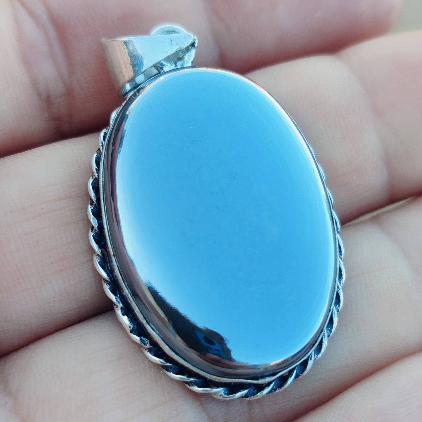 Colgante de Shungita bañado en plata