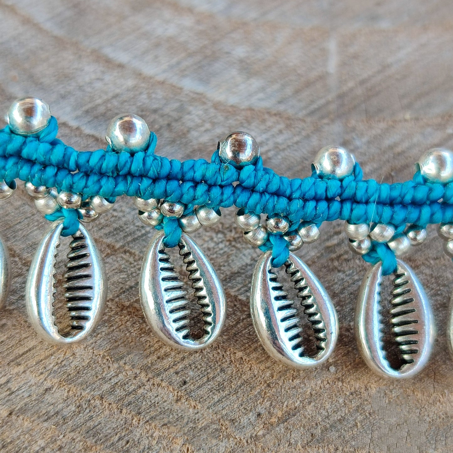 Tobillera caories de macramé ajustable