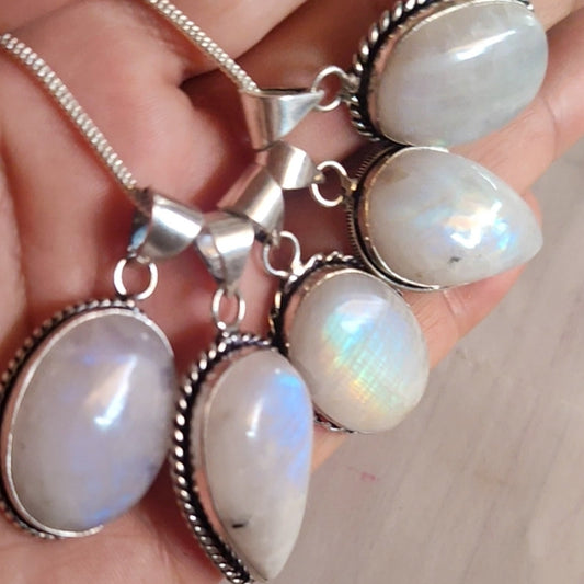 Colgante de Piedra Luna Grande | Joyería de la India