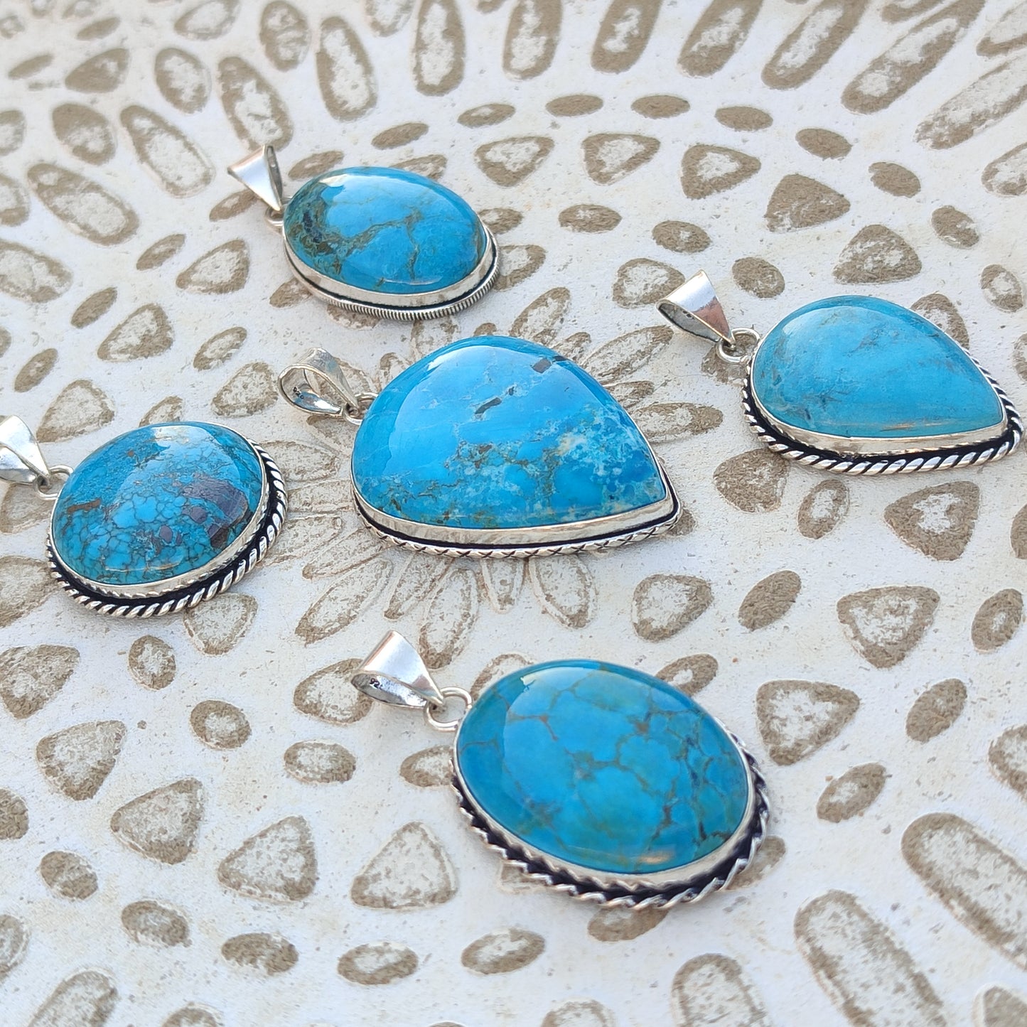 Colgante de Turquesa Natural | Joyería de la India