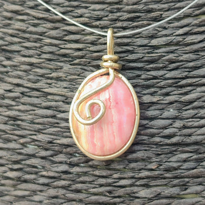 Rhodochrosite pendant