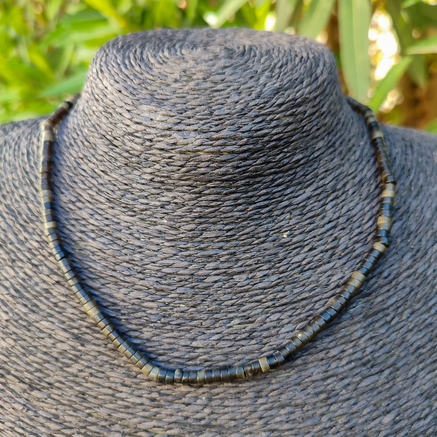 Golden obsidian necklace