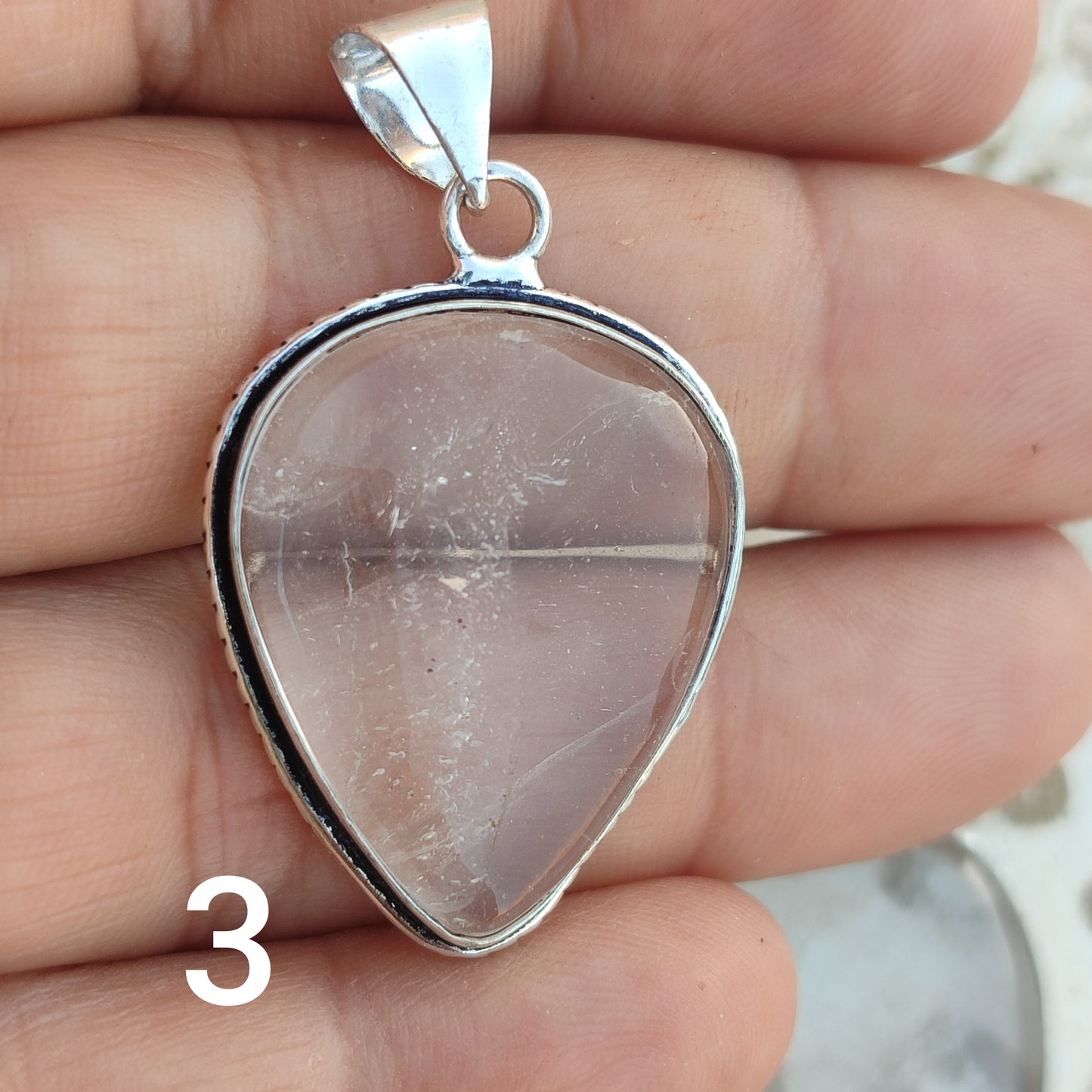 Colgante de Cuarzo Blanco | Joyería de la India