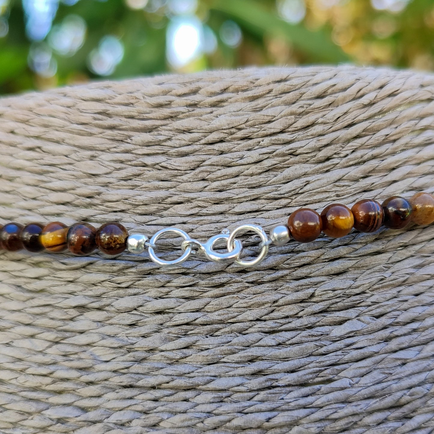 Collar ojo de tigre, modelo hada