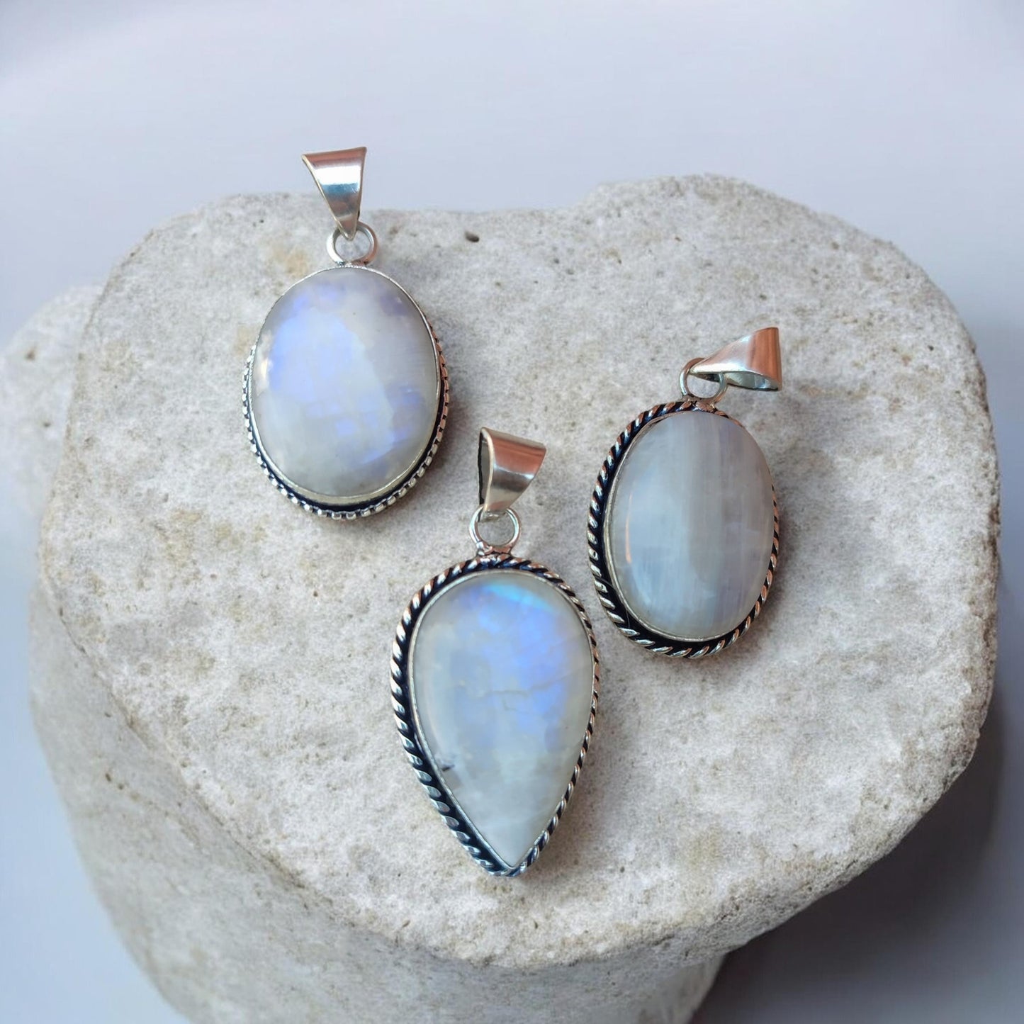 Colgante de Piedra Luna Grande | Joyería de la India