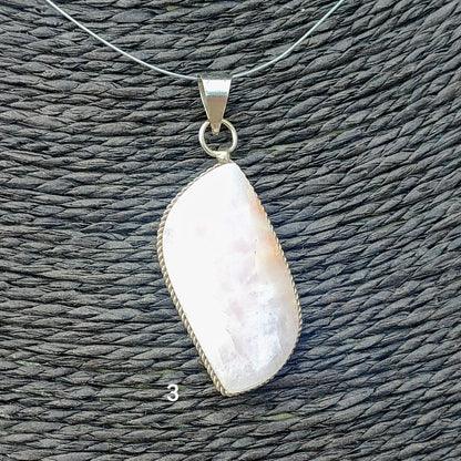 Pendentif double en quartz rose plaqué argent