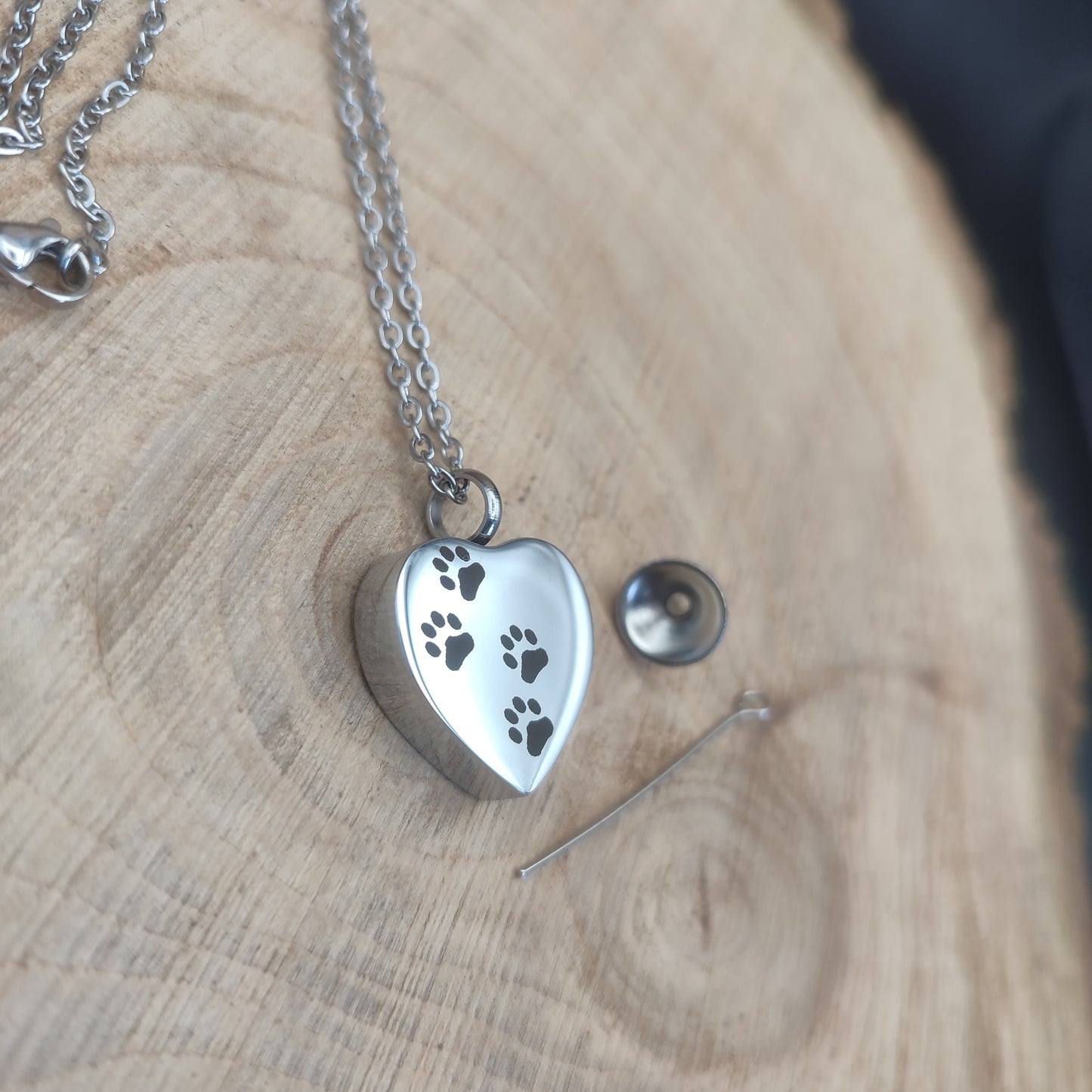 Collier Mini Urne « Toujours avec moi » : Gardien de cendres en acier inoxydable – Deux modèles disponibles